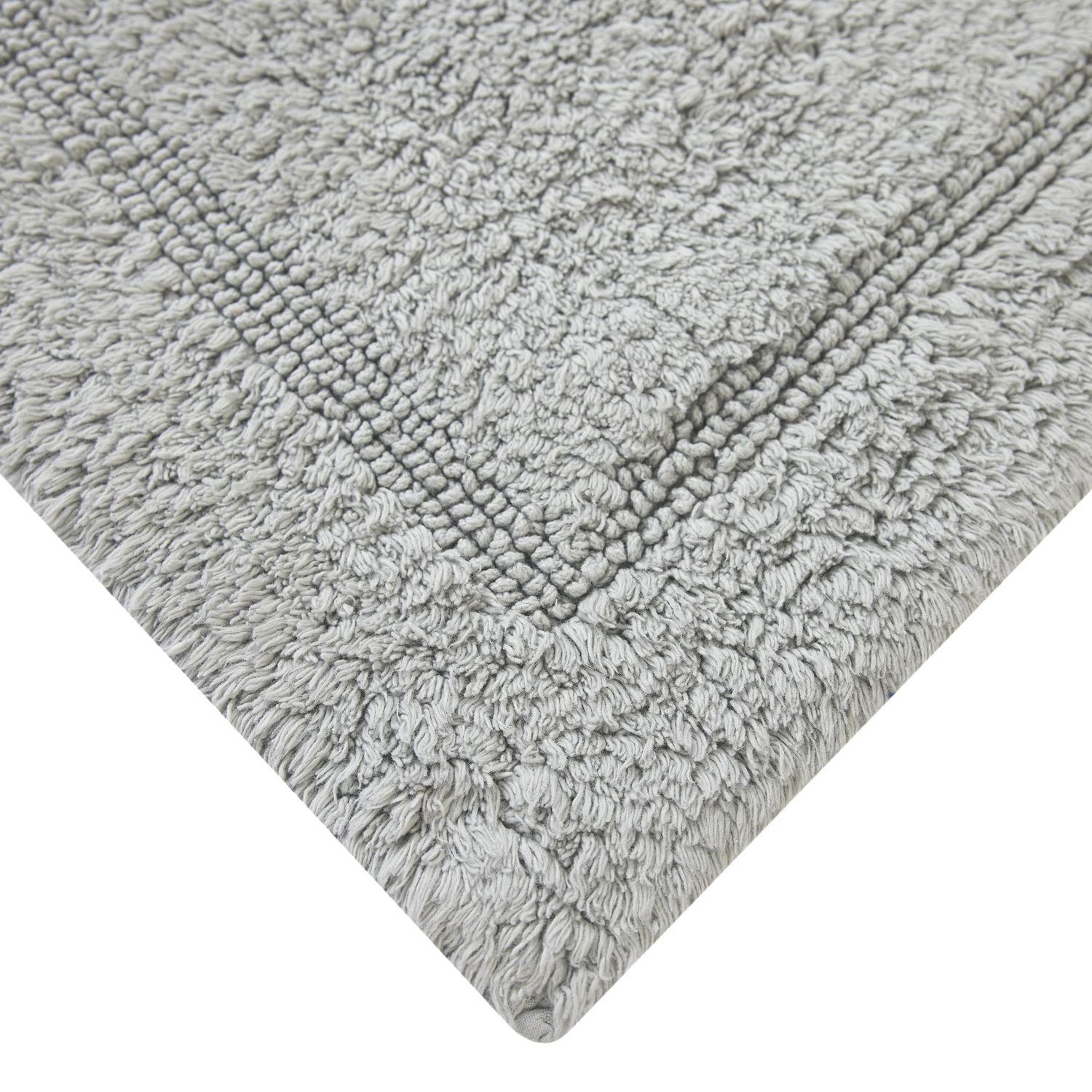 Better Homes & Gardens Cotton Reversible Bath Rug, Soft Silver, 17" x 24", 100% Cotton, 17"x24"