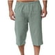 thumbnail image 2 of Pantalones de Lino Casual Suelto Cortado, Color Sólido Cordón Mezcla de Algodón para el Uso Diario, 2 of 8