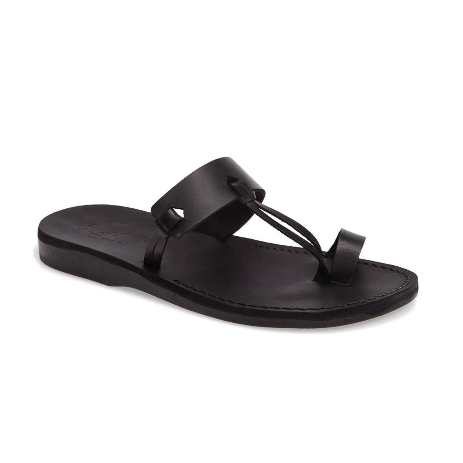Anthony Veer Mens Cancun Cross Strap Comfort Leather Sandal 