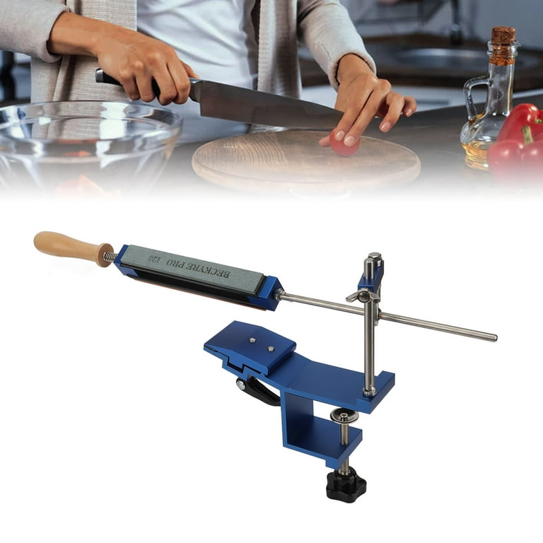 Kitchen Knife Sharpener System, Fixed Angle Professional Chef Knife  Sharpening Kit Automatically Raise With 4 Whetstones For Fine Grinding  Polishing 