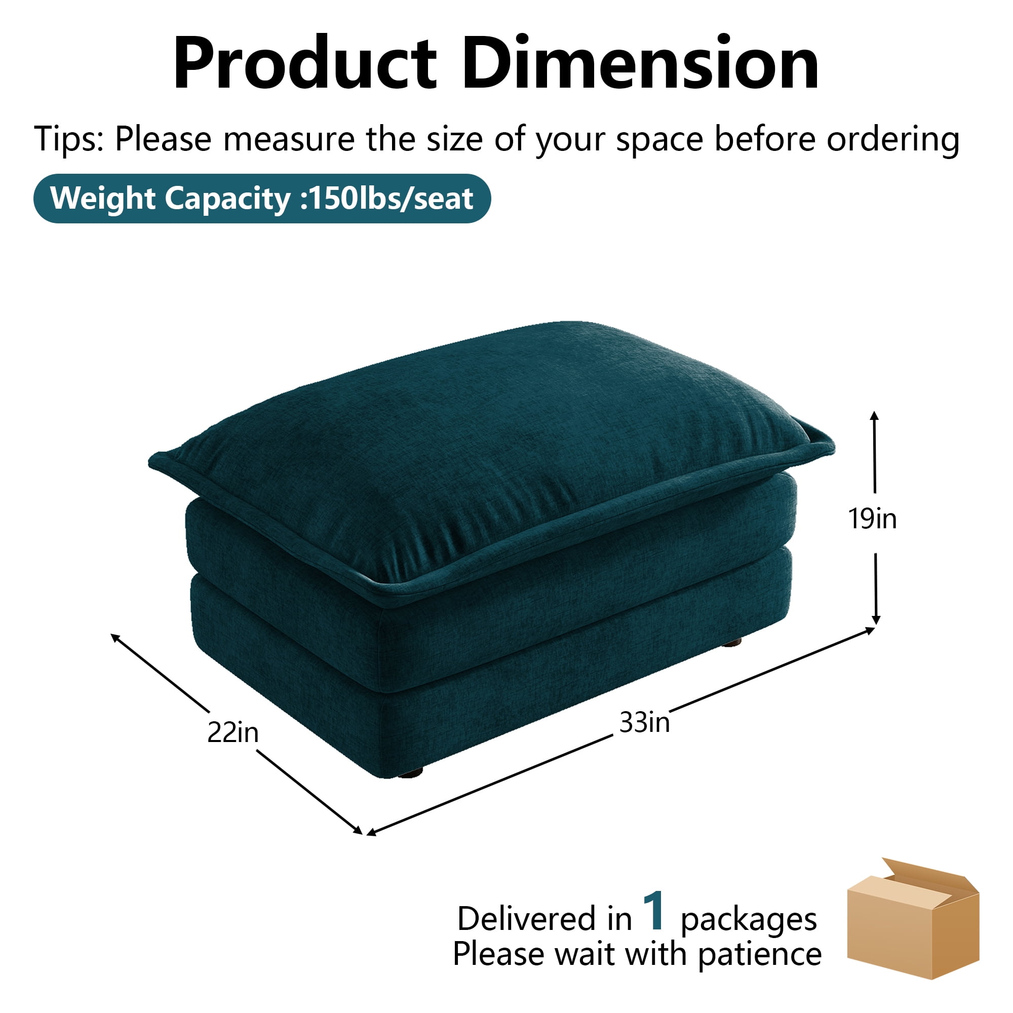 Modular Sectional Sofa Chenille Fabric Solid Wood Frame Flexible Combination for Living Room Home Theater