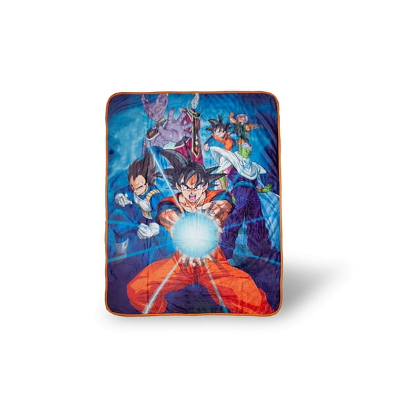 Dragon Ball Couverture en Molleton Super Fighters & Warriors / avec Beerus, Whis, & les Légendaires Dragon Ball Warriors / 60 x 45 Pouces