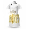 thumbnail image 3 of Honey Bee Apron, Locally Grown Honey Calligraphic Advertisement Design, Unisex Kitchen Bib with Adjustable Neck for Cooking Gardening, Adult Size, Dark Cocoa Mustard, by Ambesonne, 3 of 4