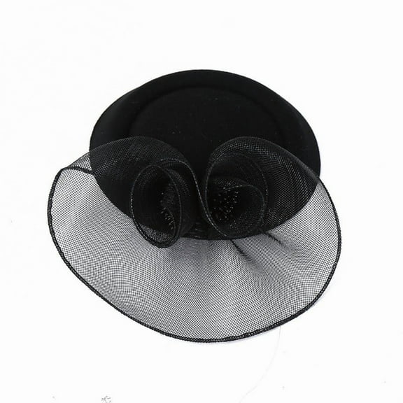 Bibifish Womens Beret Hat Black Fascinator Hat Mesh Rosette Detail Wedding Hat Elegant Ladies Formal Event & Party Fashion Beret Hat