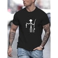 thumbnail image 1 of Camiseta de manga corta con cuello redondo y estampado de pesca para hombre, estilo sencillo, de corte regular y moderna, ideal para el tiempo libre., 1 of 3