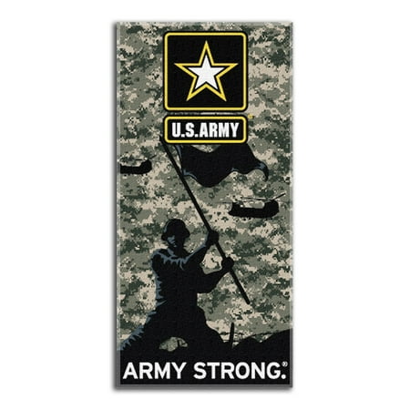 Cameo Towel - U.S. Army Strong UCP Camo 28x58 Fiber Reactive Cotton Beach Towel