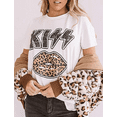 thumbnail image 2 of Women Kiss Leopard Lips T-Shirt Lipstick Shirt, 2 of 4