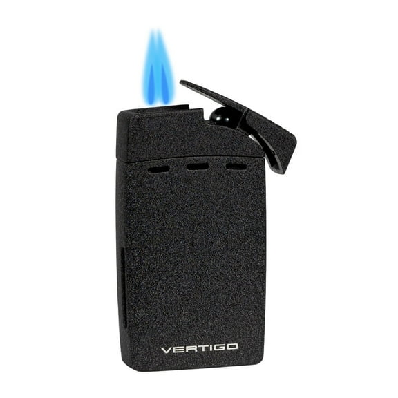 Vertigo Sickle Double Flame Lighter (Black Crackle)