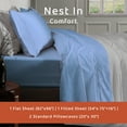 thumbnail image 2 of Loomsnest 4 Piece Full Size Bed Sheets Set, Cool & Crisp Percale, 100% Cotton Sheets, Deep Pockets, Light Blue, 2 of 9