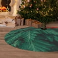 thumbnail image 2 of Cauagu 36" Christmas Tree Skirt Green Leave Fern Pattern Christmas Tree Decorations Tree Mat for Xmas Decorations Occasion Holiday Home Decor -36", 2 of 7