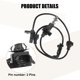 thumbnail image 3 of 1 sensor de velocidad de rueda ABS delantero izquierdo para Honda Insight 2019-2021 1.5L eléctrico/gas 2.0L Gas para Honda Civic 2016-2020 1.5L 2.0L Gas, 3 of 7