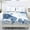 Blue Flower, variant on POLERO 3 Piece Blue Marble Cooling Sheet Set Modern Bedding Sheets Soft Comfort 1 Fitted Sheet and 2 Pillowcase Case Breathable Comfort Bedding for All Season,King