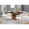 thumbnail image 3 of Meridian Furniture Belinda Square Brown Solid Wood And Oak Veneer Dining Table, 3 of 8