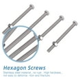 thumbnail image 3 of STRANDCHIC 10Sets High Hardness Stainless Steel Hexagon Bolt Screw and Nut Combination, 3 of 7