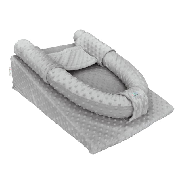 Cojín Antireflujo para bebe Gris Cómodo Colchón Antirreflujo Bebe Ajustable Suave Red Baboon Arruru, Cojín Antirreflujos para Bebé, 100% Poliéster