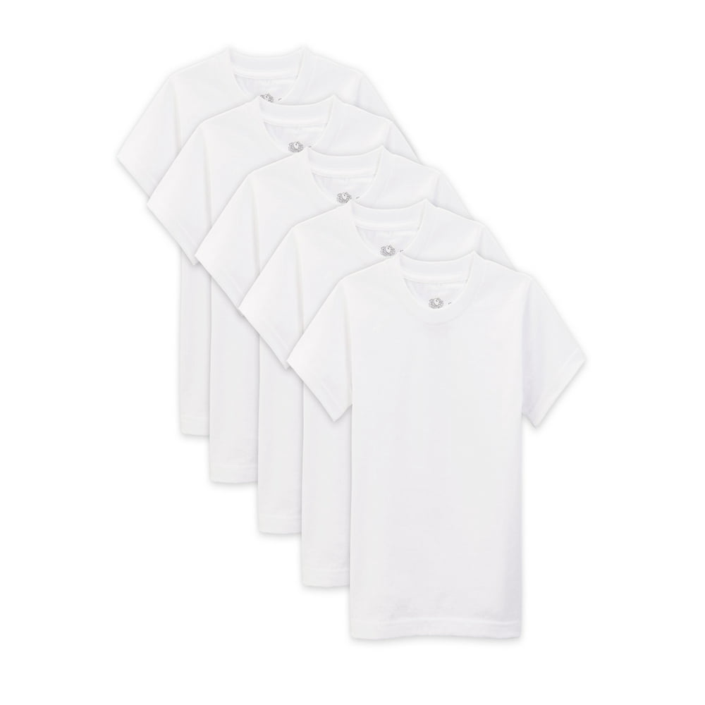 Fruit of the Loom - Fruit of the Loom Classic White Crew Undershirts, 5 ...