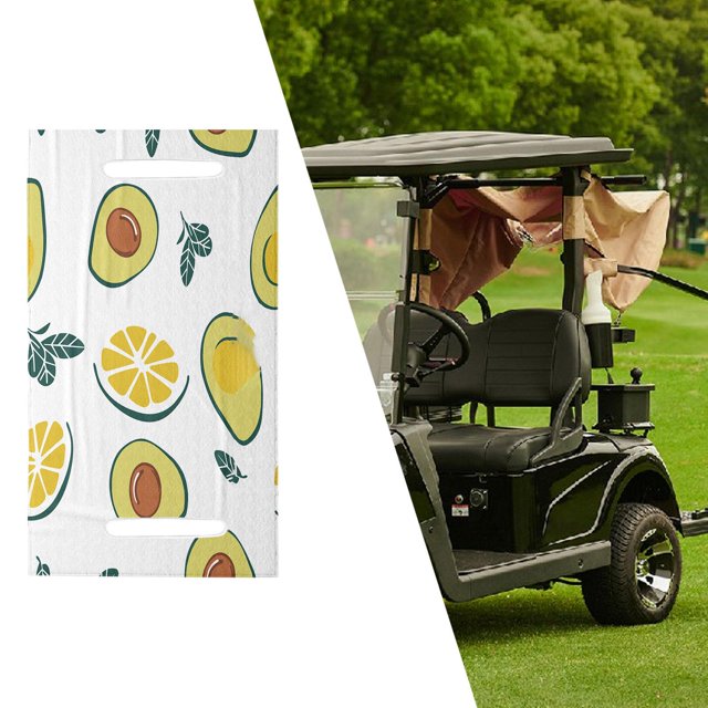 Funda para asiento de carrito de golf, toalla y manta, fácil instalación, asientos cómodos para 2 personas, Club Car, accesorios, cojín de asiento Estilo D
