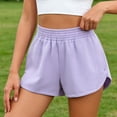 thumbnail image 5 of ibuvkizy Womens Running Shorts Summer Elastic Waist Plus Size Athletic Shorts with Pockets for Walking Gym Hiking, 5 of 8