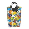 thumbnail image 2 of KLL Various Balls Laundry Hamper,Large Canvas Fabric Lightweight Storage Basket Toy Organizer Dirty Clothes Collapsible Waterproof, 2 of 6