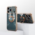 thumbnail image 4 of for iPhone 17 Pro Max Case with Ring Holder, iPhone 17 Pro Max Cover, Kickstand Magnetic Plating Frame TPU Shockproof Anti-Scratch Slim Girls Women Men Case Cover for iPhone 17 Pro Max, Gray, 4 of 5