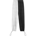 thumbnail image 5 of Women's Casual Loose Black and White Checkered Wide Leg Pants High Waist Straight Lounge Y2K Trousers, 5 of 6