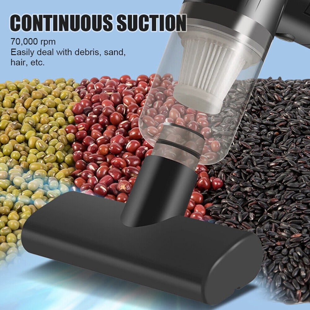 Power Cordless Car Vacuum Cleaner, 300W 12000PA Portable Handheld Vacuum Cleaner For Car Home Rechargeable Strong Suction Vacuum With 2 Battery