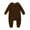 Brown, variant on Esaierr Infant Baby Boys Spring Fall Jumpsuits for Newborn Toddler Boys Long Sleeve Buttons Romper Pants Onesie Bodysuit Pajamas Clothes for 0-18M