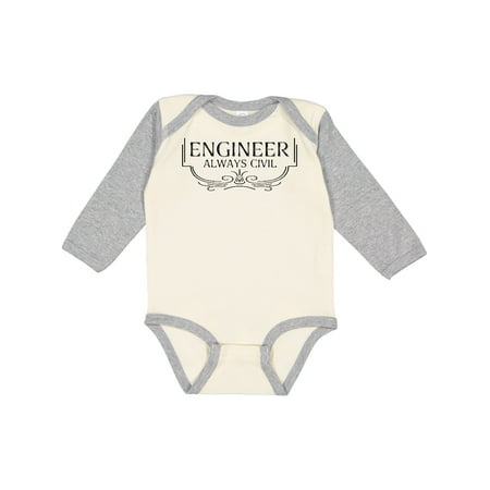 

Inktastic Always Civil Civil Engineer Gift Baby Boy or Baby Girl Long Sleeve Bodysuit