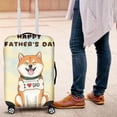 thumbnail image 4 of Cute Shiba Inu Loves Dad Happy Father's Day Travel Luggage Cover Shibas Dog Lovers Gifts Idea Suitcase Dust Protective Decor - 12008, 4 of 5