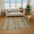 thumbnail image 7 of Addison Rugs Mayfield Premium Machine Washable Transitional Stripes Brown Rectangle Rug, 8' X 10' Machine Washable Transitional Stripes Brown Oversized Sherpa Throw Blanket, 7 of 7