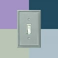 thumbnail image 5 of Amerelle 77TDBN Moderne Wallplate 1 Toggle / 1 Duplex Cast Metal Brushed Nickel 1-Pack, 5 of 7