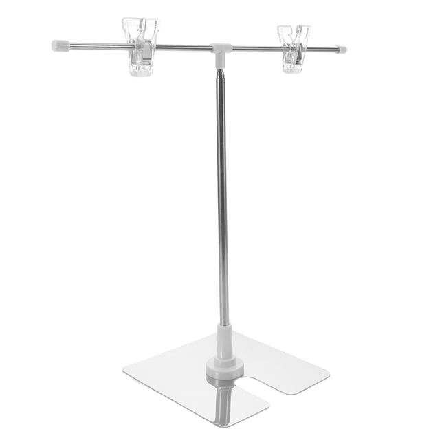 HAMPPLIES Support Compact pour Bannière de Table avec Cadre en Acier Inoxydable pour Enseignes Extérieures