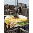 thumbnail image 2 of Outdoor Tablecloth with Umbrella Hole Zipper Lemon Round Tablecloth 54" Waterproof Outside Table Cloth Summer Fruit Watercolor Yellow Country Patio Table Cover Tablecloths for Picnic Party, 2 of 8