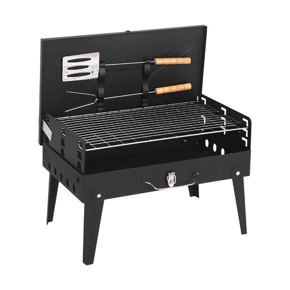 Almencla Barbecue Grill BBQ Poêle Outils de Cuisine Support de Feu de Camp Poêle de Jardin Gril Pliant