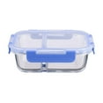 thumbnail image 3 of Rectangle 2 DIVIDERS glass food storage with PP divider lid & cool lock, 3 of 4