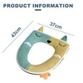 thumbnail image 2 of Toilet seat cushion, bathroom toilet cover, toilet warmer, can be cleaned and reused, Easy to install toilet cover - style:style4, 2 of 6