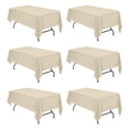 thumbnail image 1 of Mantel BRILLMAX de poliéster beige de 180 x 260 cm para mesa de 6 pies, 1 of 7