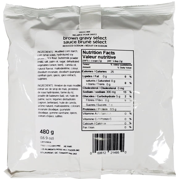 Rose Hill Mélange pour Sauce Brune - 480 g - Emballage Individuel - Riche et Savoureux - Parfait pour Rôtir le Bœuf et la Purée de Pommes de Terre (1 Ct)