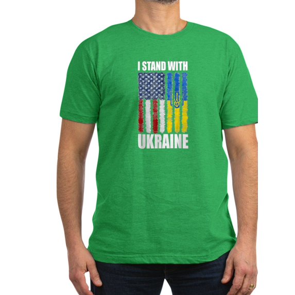 CafePress - Ukrainian Lover I Stand With Ukraine T Shirt - Men's Fitted T-Shirt