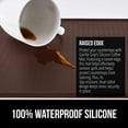 thumbnail image 4 of GORILLA GRIP Coffee Mat, 18x28, Waterproof Heat-Resistant Silicone Espresso Accessories, Brown, 4 of 10