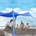 thumbnail image 1 of Beach Tent Sun Shelter,Beach Canopy Outdoor Beach Shade with Beach Blanket,UPF 50+ Sun Protection,for Beach,Camping,Picnic,Outdoor, 1 of 7