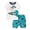 1-Sky Blue, variant on WhouRiu Boys Girls Summer Outfits Kids Unisex Short Sleeve Graphic Tees And Shorts Sets Casual Wear