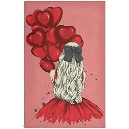 

Hyjoy Valentine s Day Love Heart Kitchen Towel Set of 6 Super Soft Absorbent Hand Towel Tea Towel Home Restaurant Tableware Cleaning Rag for Kitchen Hotel Beach Bathroom Gym etc.