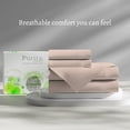 thumbnail image 3 of Purity Home King Bed Sheet Set - 100% Cotton Percale - Cool, Crisp, Breathable & Durable 4-Piece - Blush, 3 of 14