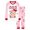 Pink, variant on PMVFHDE Boys Holiday Family Matching Pajamas Long Sleeve Top and Pants Cozy Sleepwear for Kids Festive Print Loungewear Pink,9-10 Years