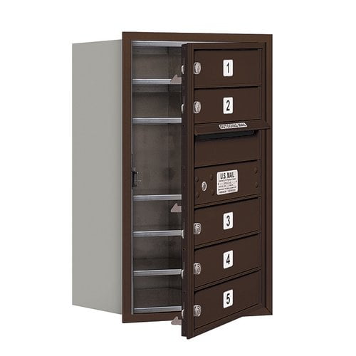 Salsbury Industries 3707S-05AFU 4C Horizontal Mailbox Aluminum
