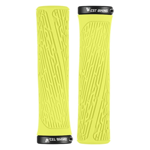 Deals of The Day Clearance! Bicycle Non-Slip Rubber Grips, Bike Lock Grips Cover, Comfortable Handlebar Grips for Cycling, Soft Rubber Bike Grips for Secure and Smooth Riding Big Savings!