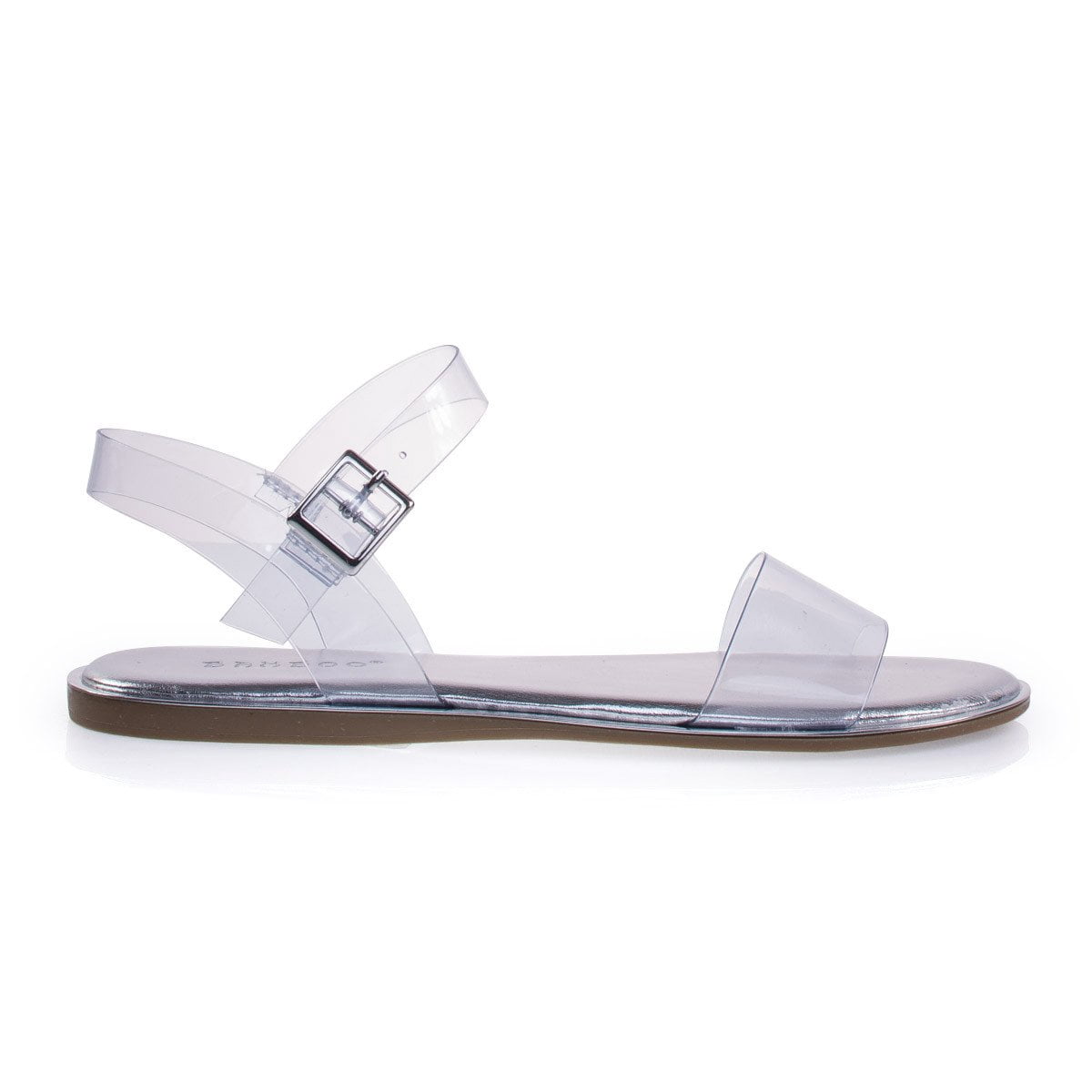 clear transparent flat sandals