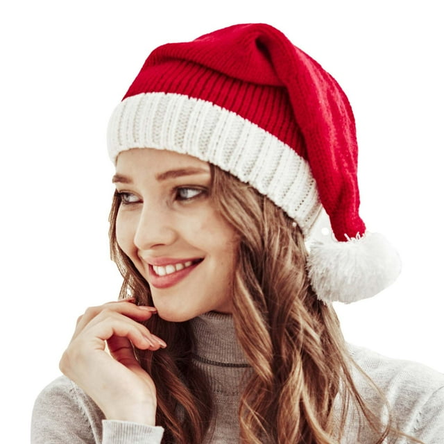 Gorro de invierno para bebé | Gorro de punto con orejas de conejo y pompón | Gorro cálido de lana y algodón para bebé niño o niña | Accesorio para fotos navideñas