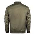 thumbnail image 3 of Chaquetas Hanzidakd, abrigos para hombre, invierno, otoño, manga larga, color sólido, cuello alto, bolsillo con cremallera completa, ligero, holgado, gabardina, cárdigan informal, tops, verde, 3 of 8